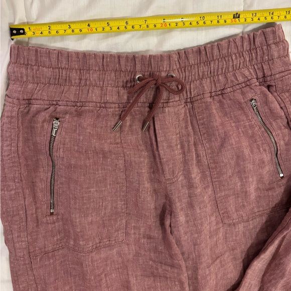 Athleta Cabo Linen Wide Leg Pants | 100% Linen | Natural Fibers - Picture 8 of 9